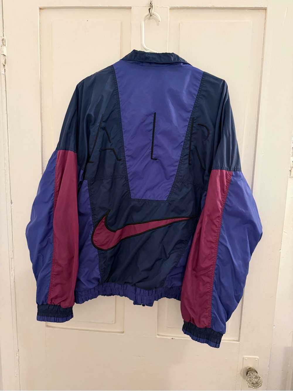 Nike Men’s Navy, Purple & Burgundy Colorblock Windbreaker Jacket